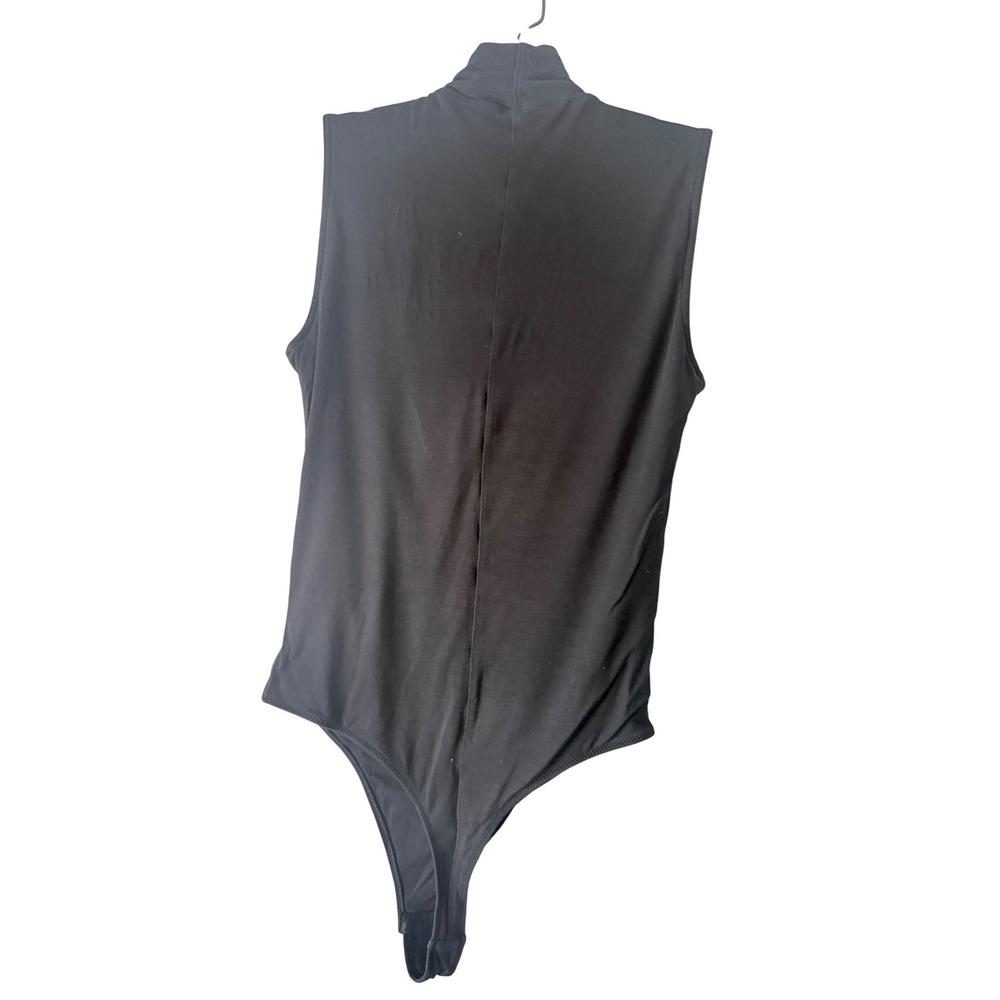 Everlane Mock Neck Sleeveless Bodysuit Women S Black Chic, Minimalist - Picture 4 of 7
